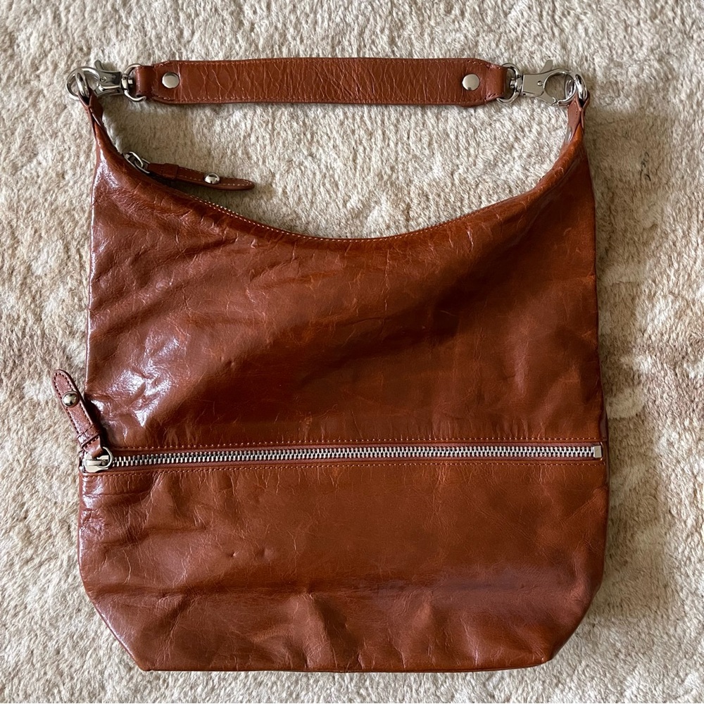 Hobo Brown Leather Tote Bag